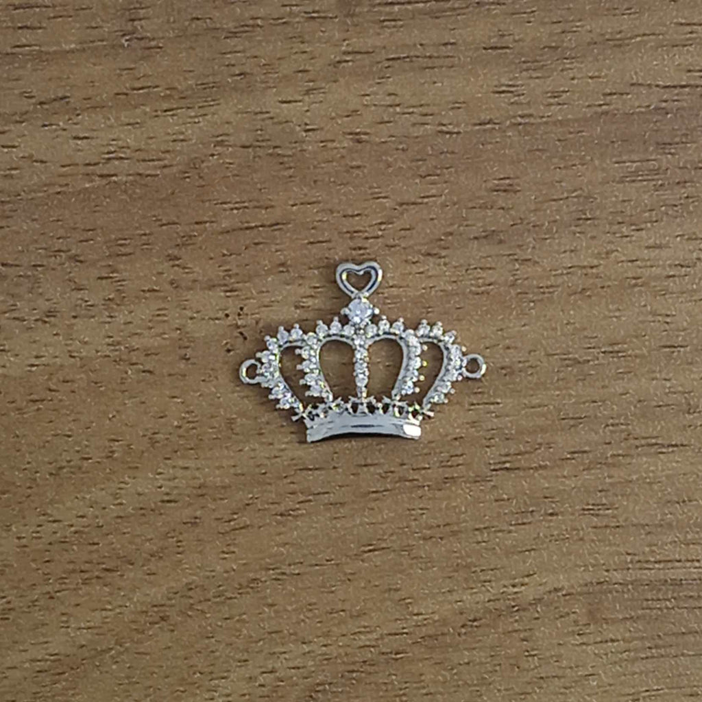 Silver Princess Crown Cubic Zirconia American Diamond Centre Pcs Bulk