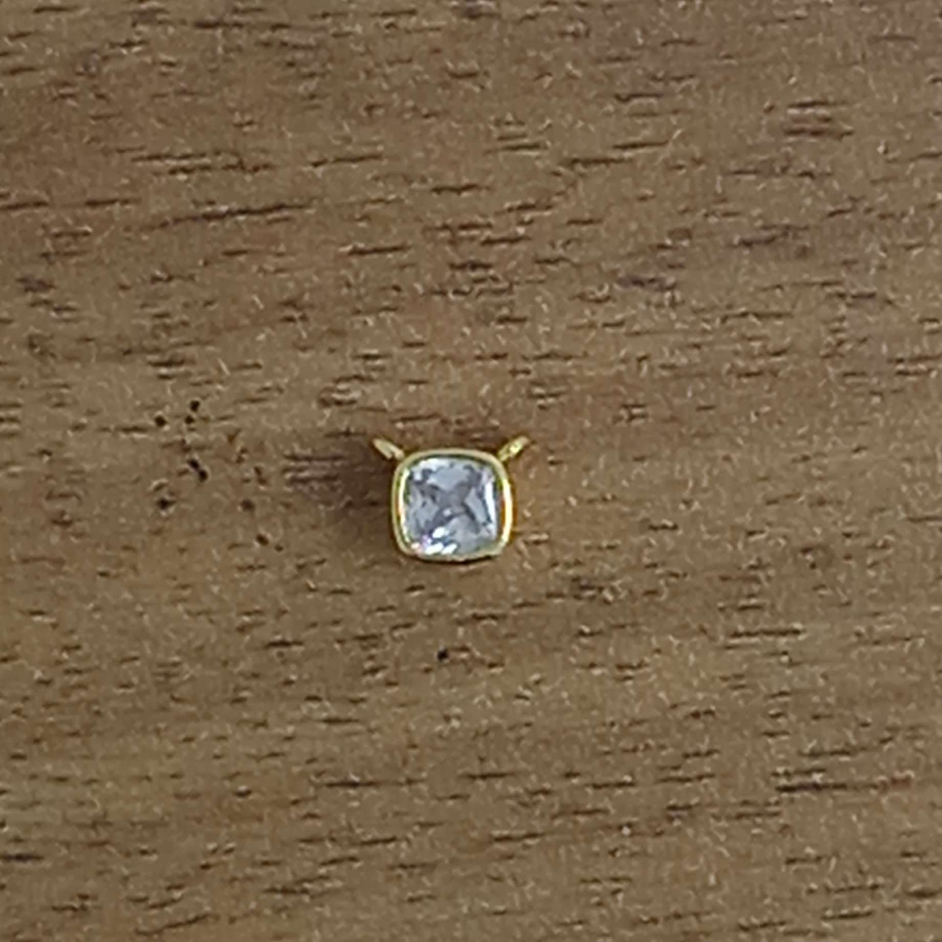 Cushion Cut Dainty Solitaire CZ 18K Gold Pendant Necklace Bulk