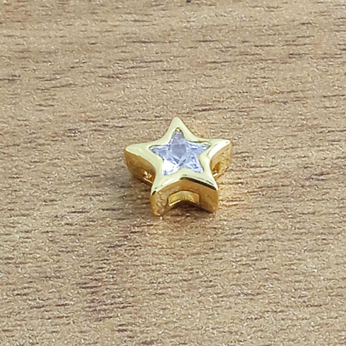 Star Bezel Set Dainty Solitaire CZ 18K Gold Pendant Necklace Bulk