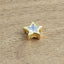 Star Bezel Set Dainty Solitaire CZ 18K Gold Pendant Necklace Bulk