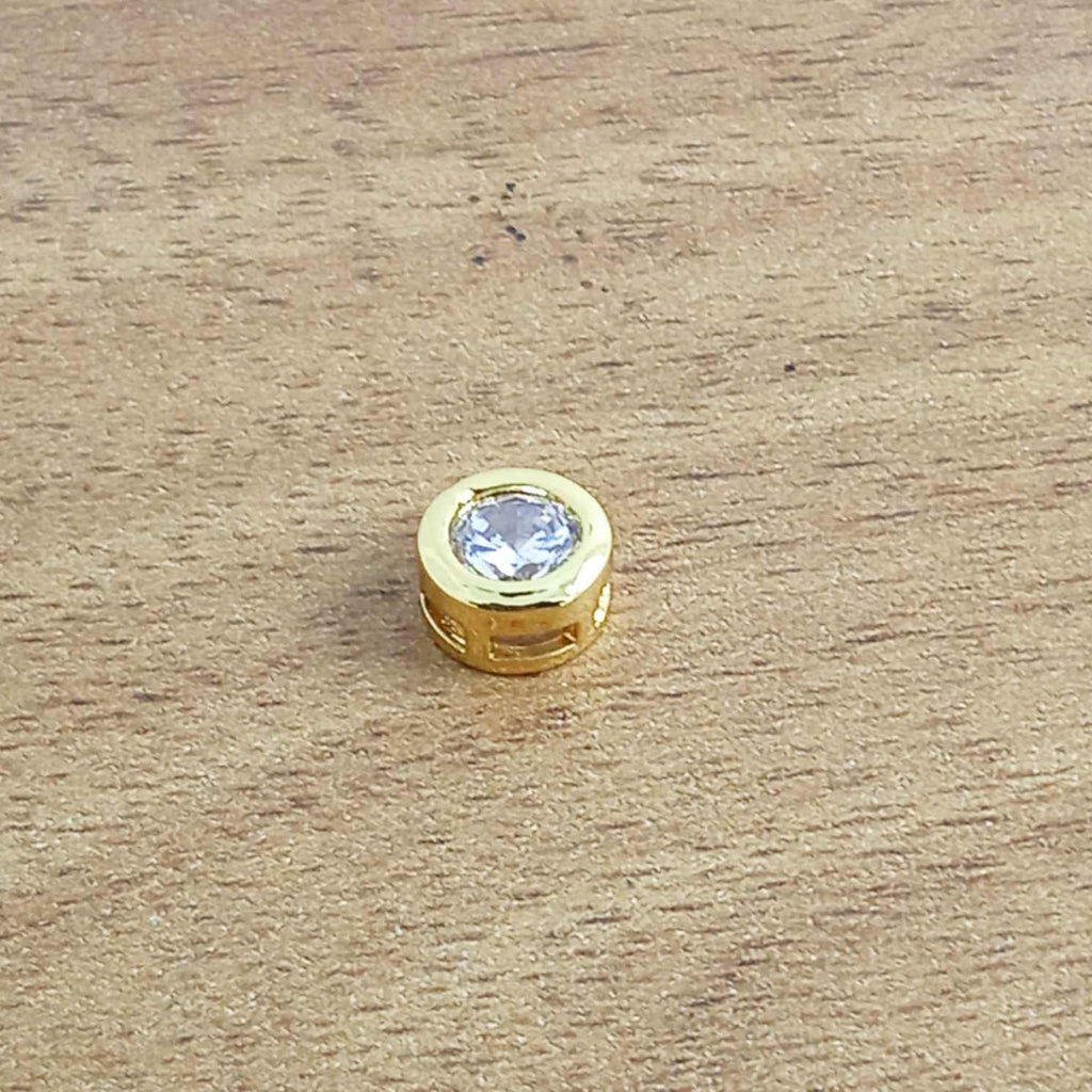 Brilliant Cut Bezel Dainty Solitaire CZ Gold Pendant Necklace Bulk
