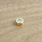 Brilliant Cut Bezel Dainty Solitaire CZ Gold Pendant Necklace Bulk