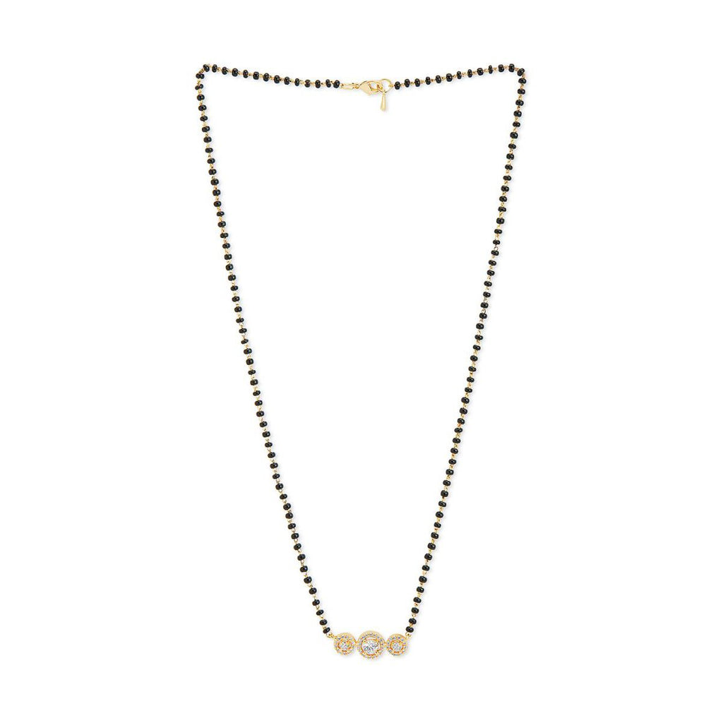 Copper Solitaires CZ Beads Black Gold Neck Mangalsutra Bulk