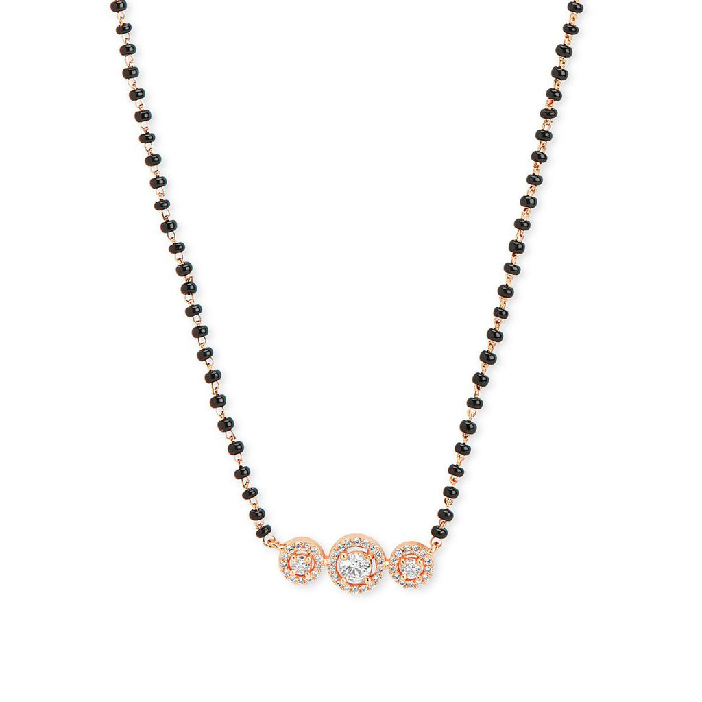 Copper Solitaires CZ Beads Black Gold Neck Mangalsutra Bulk