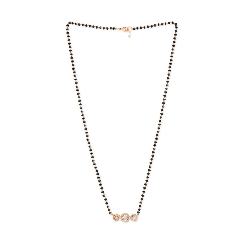 Copper Solitaires CZ Beads Black Gold Neck Mangalsutra Bulk