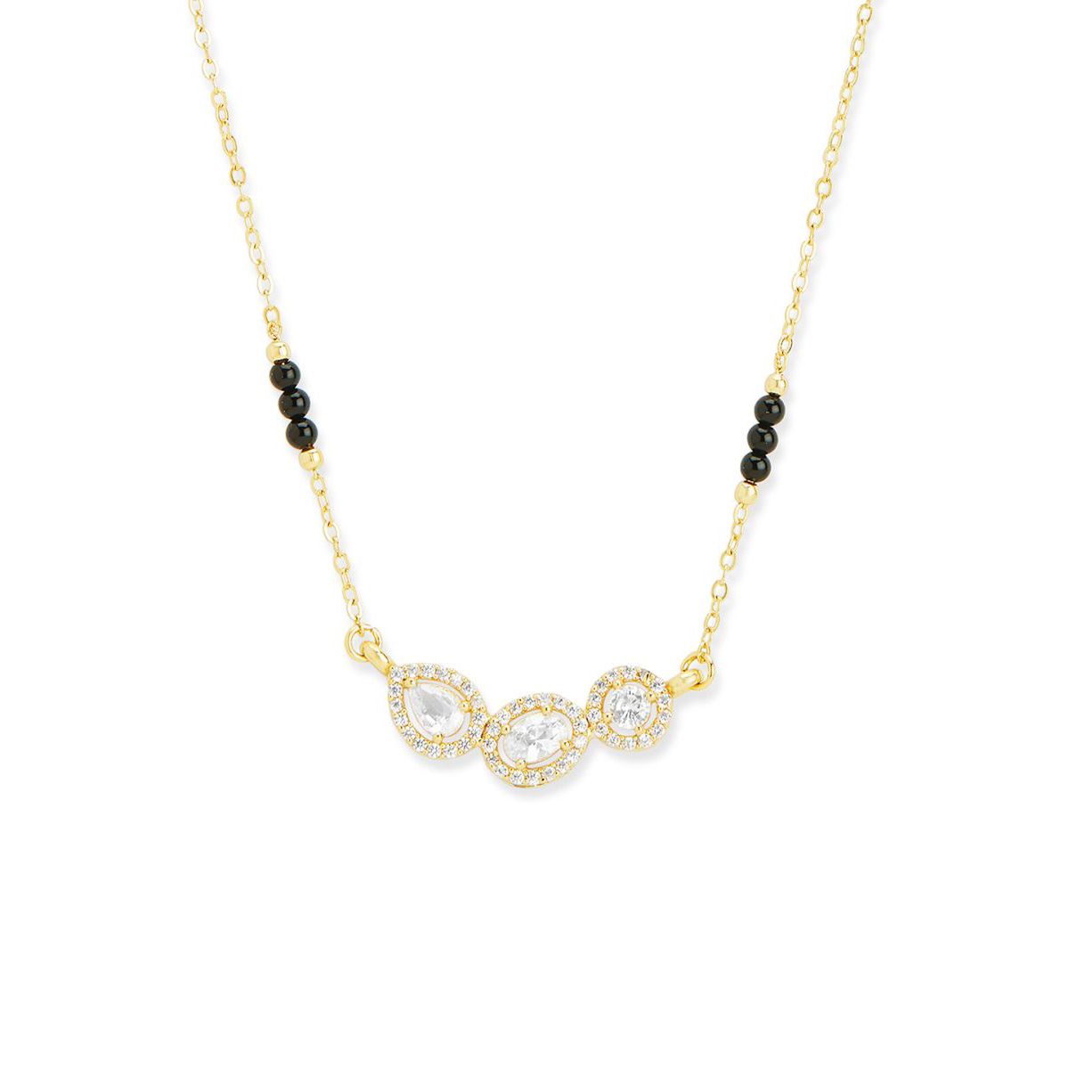 Copper Solitaires CZ Gold Black Neck Mangalsutra Chain Bulk