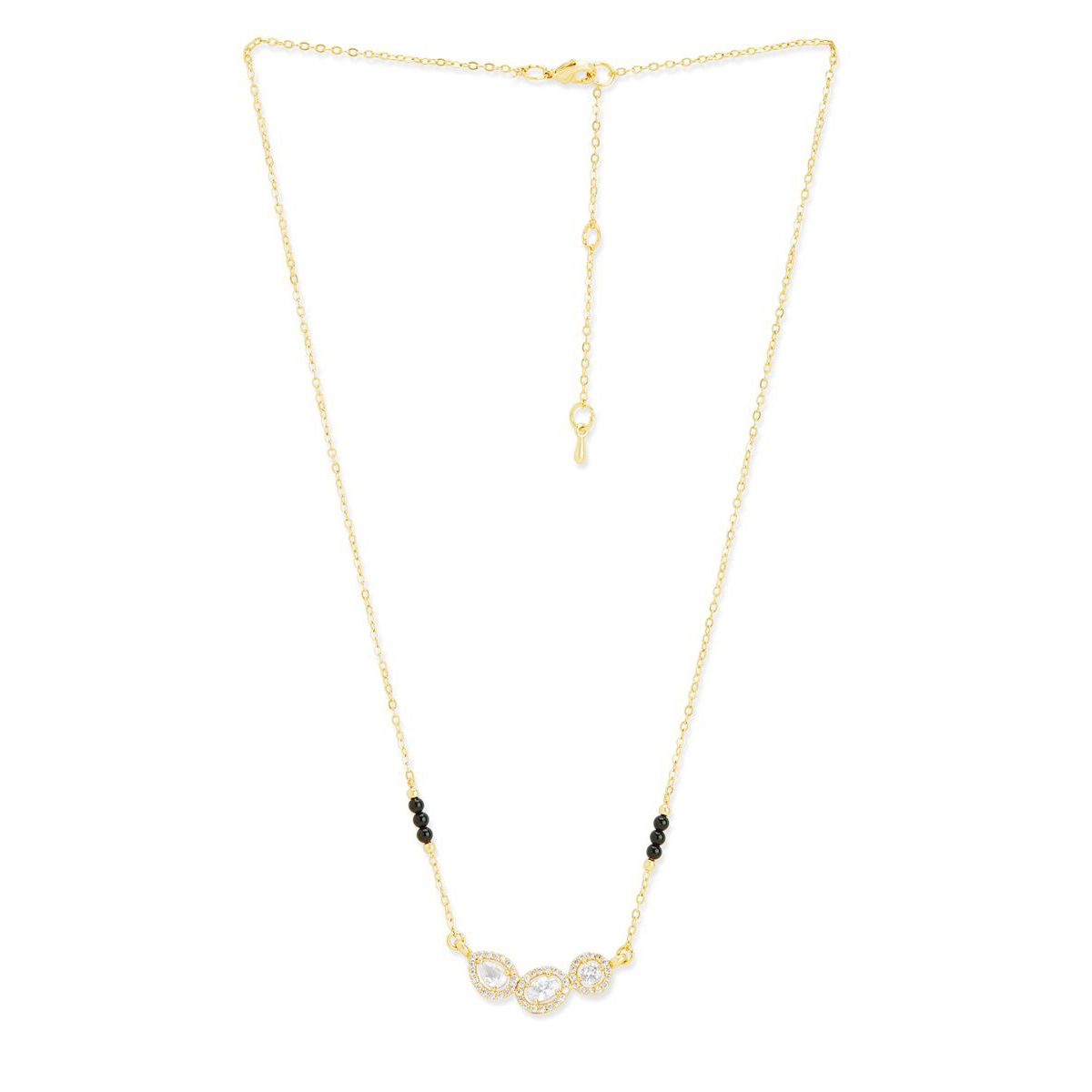 Copper Solitaires CZ Gold Black Neck Mangalsutra Chain Bulk