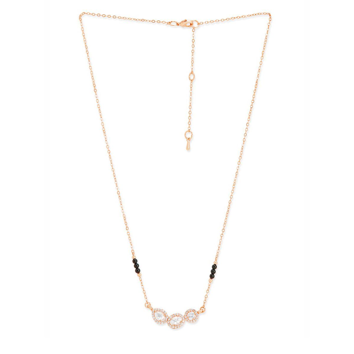 Copper Solitaires CZ Gold Black Neck Mangalsutra Chain Bulk