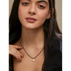 Copper Tiny Solitaires Cubic Zirconia Gold Black Neck Mangalsutra Bulk