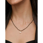 Copper Tiny Solitaires Cubic Zirconia Gold Black Neck Mangalsutra Bulk
