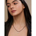 Copper Tiny Solitaires Cubic Zirconia Gold Black Neck Mangalsutra Bulk