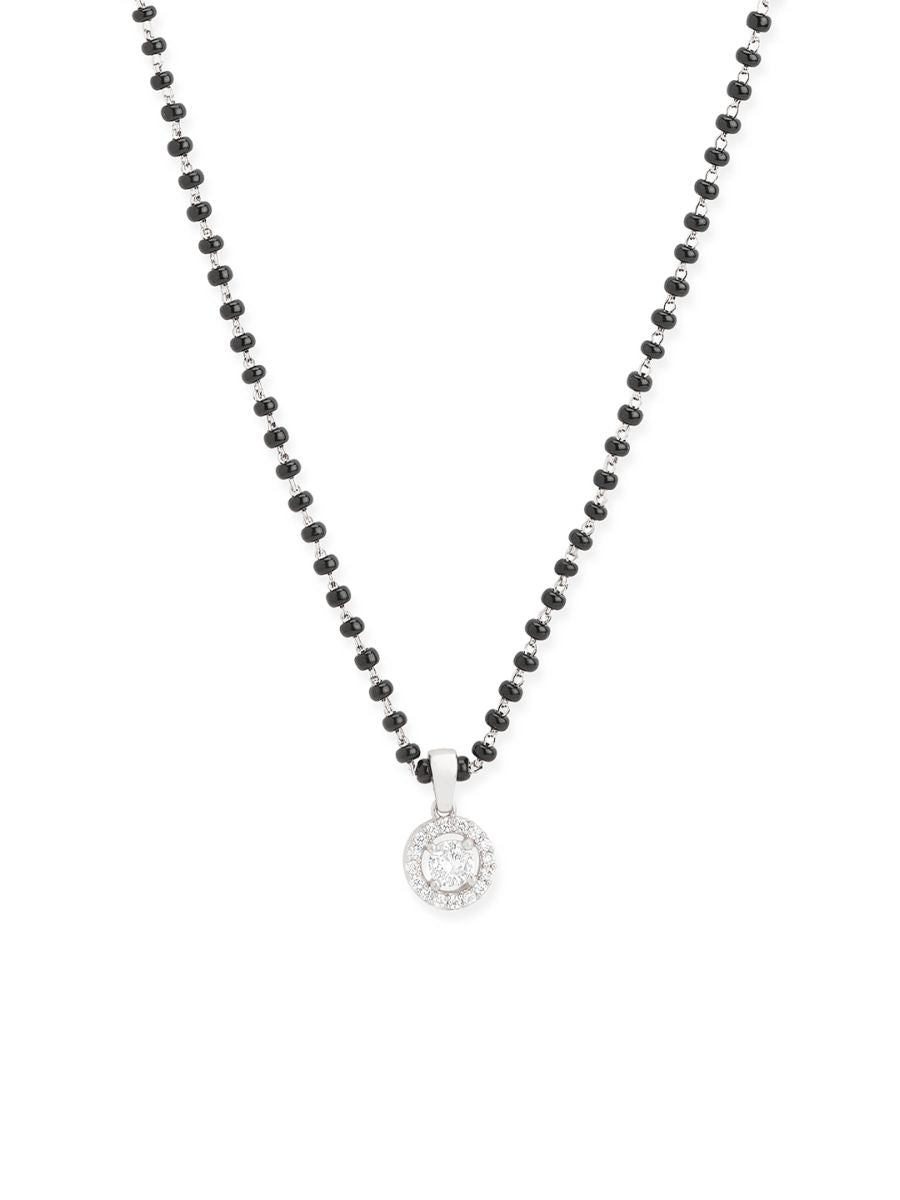 Copper Tiny Solitaires Cubic Zirconia Gold Black Neck Mangalsutra Bulk