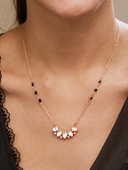 Copper Pear Cut Kundan Cubic Zirconia Gold Neck Mangalsutra Chain Bulk