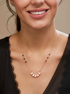Copper Pear Cut Kundan Cubic Zirconia Gold Neck Mangalsutra Chain Bulk