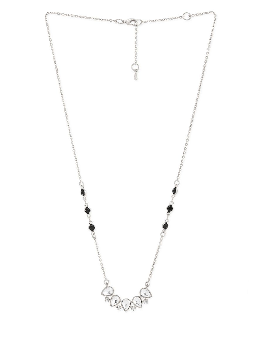 Copper Pear Cut Kundan Cubic Zirconia Gold Neck Mangalsutra Chain Bulk