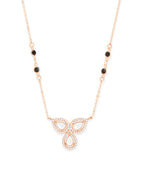 Copper Flower Pear Cut Kundan CZ Gold Neck Mangalsutra Chain Bulk