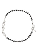Copper Love Heart Black Beads Gold Hand Mangalsutra Bracelet Bulk