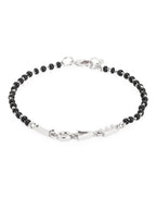 Copper Love Heart Black Beads Gold Hand Mangalsutra Bracelet Bulk