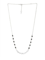 Copper Seven Geometric Shape Of  Solitaires Cubic Zirconia Gold Neck Mangalsutra Chain Women
