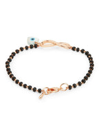 Mother Of Pearl Heart Evil Eye Gold Hand Mangalsutra Bracelet Bulk