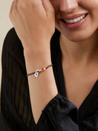 Mother Of Pearl Heart Evil Eye Gold Hand Mangalsutra Bracelet Bulk