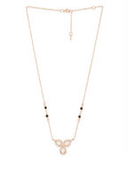 Copper Flower Kundan CZ Gold Link Pendant Chain Necklace Bulk