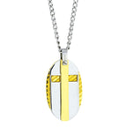 Triple Layer Gold Plated Stainless Steel Pendant Chain Men Bulk
