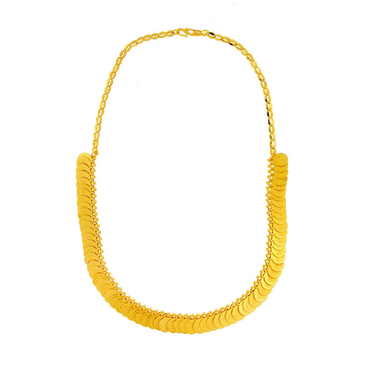 Temple Lakshmi Coin Gold Brass Choker Necklace For Women Bulk