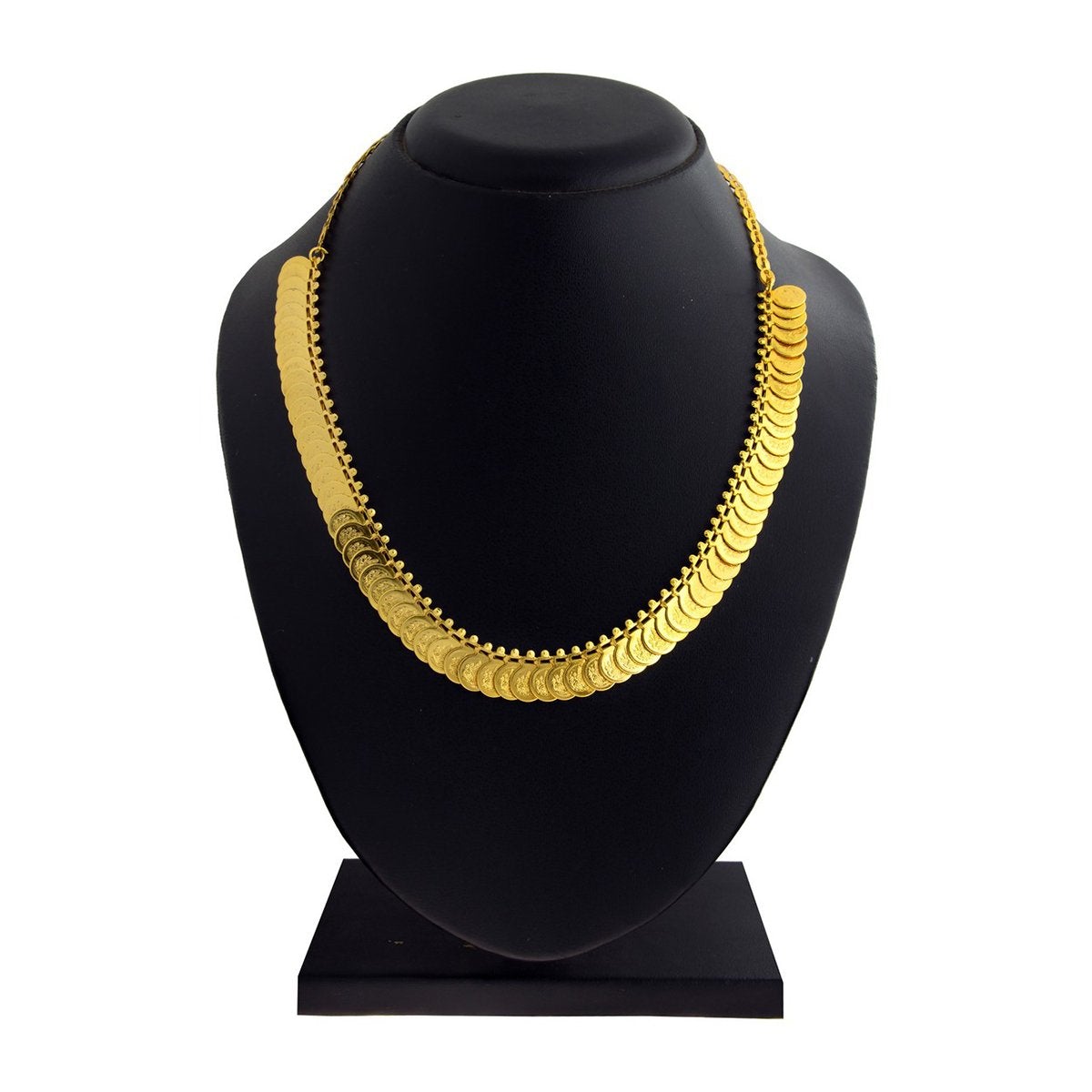 Temple Lakshmi Coin Gold Brass Choker Necklace For Women Bulk