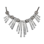 Tribal Oxidized Antique Silver Plated CZ Necklace Bulk
