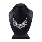 Flower Party Shiny Grey Crystal CZ Pendant Necklace Bulk