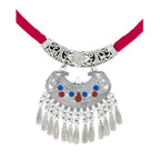 Tribal Tibetan Oxidised German Silver Filigree Thread Necklace Bulk
