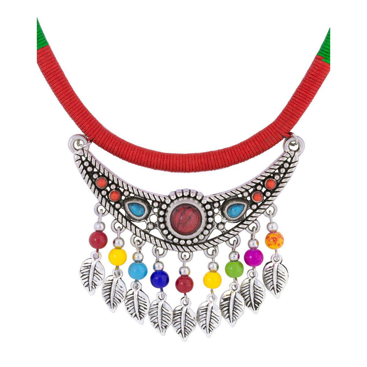 Tibetan Tribal Oxidised German Silver Filigree Thread Necklace Bulk