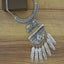 Leaf Oxidised German Silver Blue Crystal Statement Necklace Women Bulk