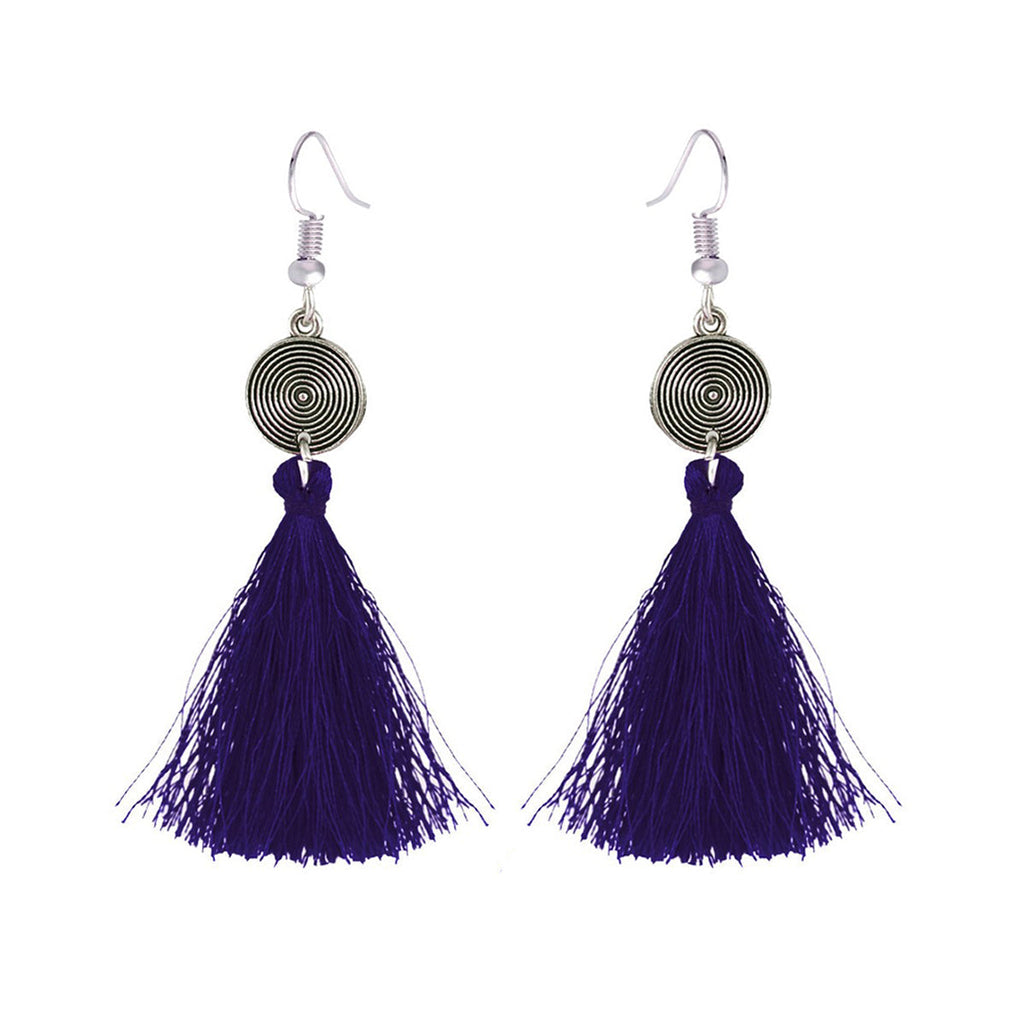 Tassel Dangle Filigree Oxidise Triba German Silver Necklace Earring