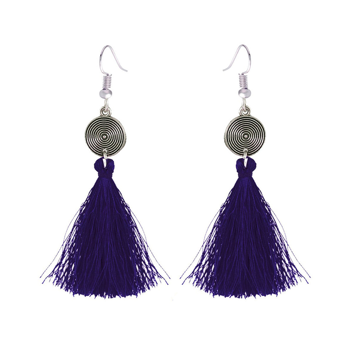 Tassel Dangle Filigree Oxidise Triba German Silver Necklace Earring
