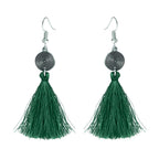 Tassel Dangle Filigree Oxidised Tribal German Silver Necklace Earring