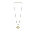 Hanging Cz Crystal Gold Western Party Sweater Long Chain Necklace