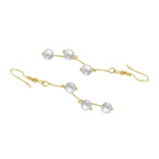 Pearl Link Chain Pearl 18K Gold Choker Necklace Earring Set Bulk