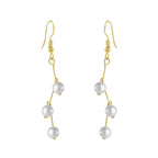 Pearl Link Chain Pearl 18K Gold Choker Necklace Earring Set Bulk