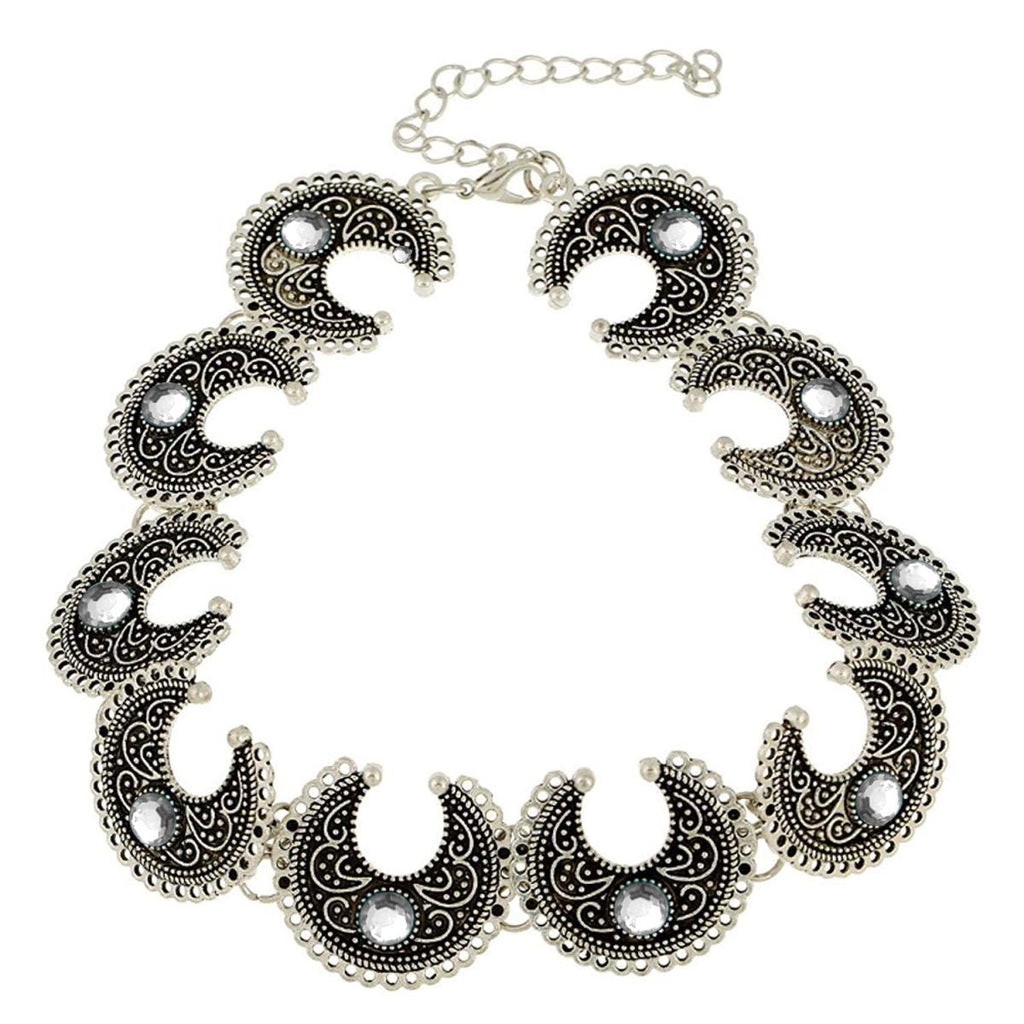 Chand Bali Oxidised Bohemian German Silver Collar Necklace Bulk