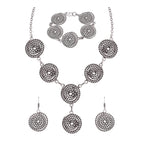Oxidised Tribal Rope Bohemian German Silver Necklace Earring Bracelet