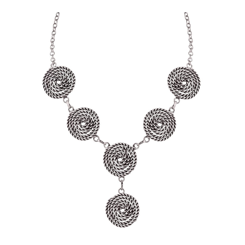Oxidised Tribal Rope Bohemian German Silver Necklace Earring Bracelet