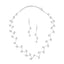 Pearl Link Chain Pearl Silver Plated Brass Choker Necklace Earring Set Girls Women