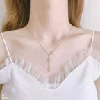 Rose Gold Star CZ Stainless Steel Necklace Pendant Chain Bulk