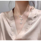 Rose Gold Star CZ Stainless Steel Necklace Pendant Chain Bulk