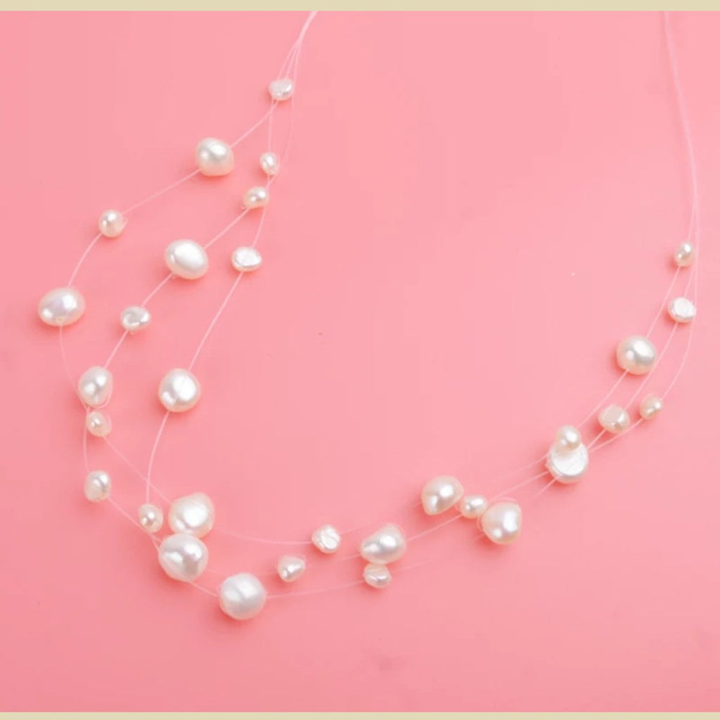 Stylish Pearl White Necklace Chain For Women Bulk