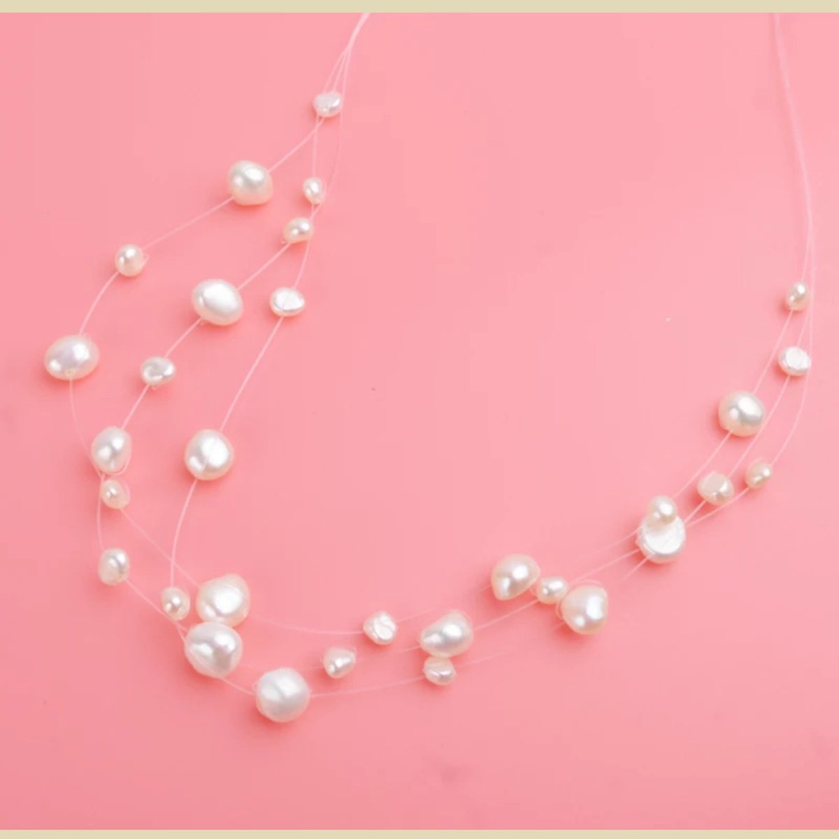 Stylish Pearl White Necklace Chain For Women Bulk