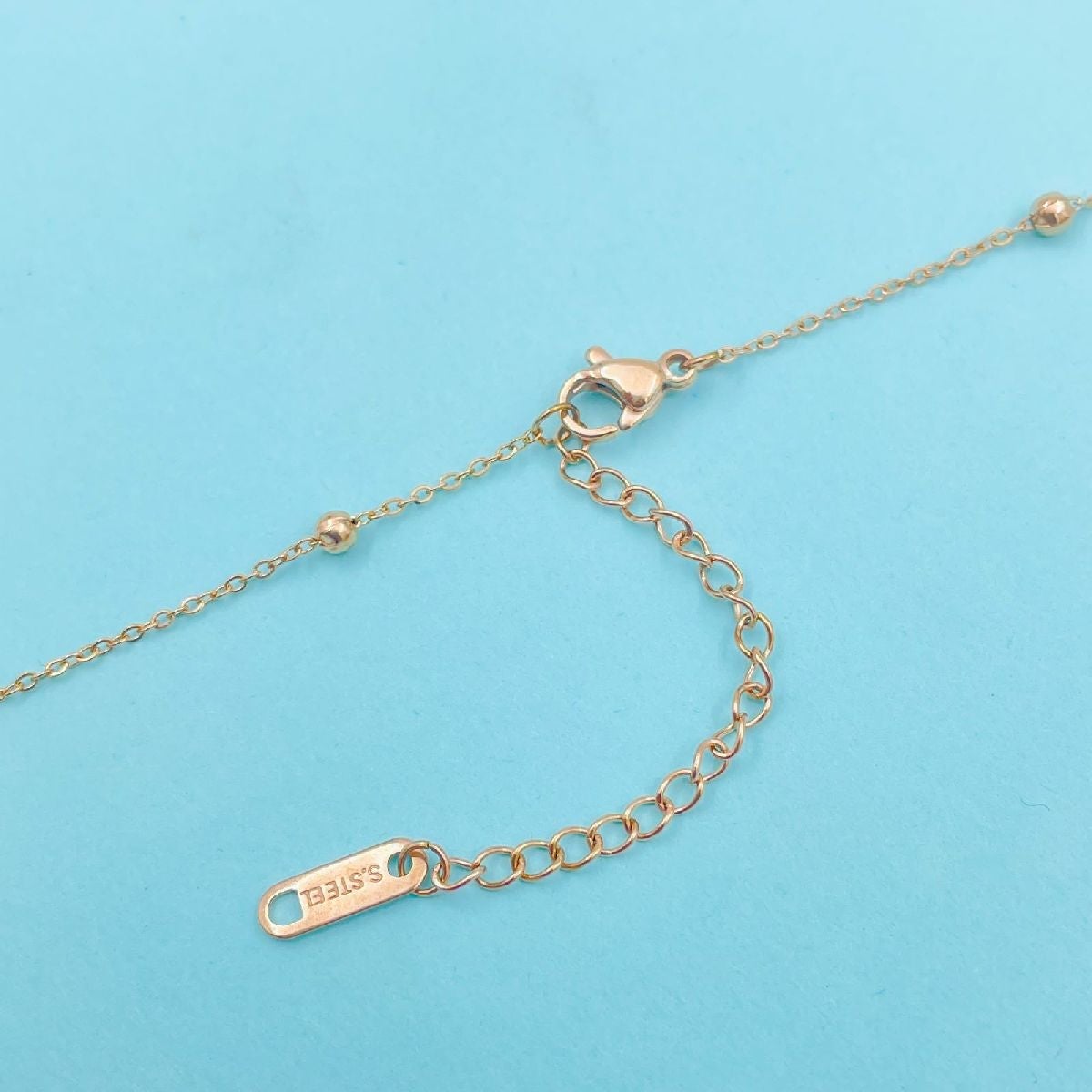 Clover Stainless Steel Rose Gold White Black Necklace Chain Women