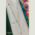 Romen Ring CZ Rose Gold Stainless Steel Necklace Pendant Chain Bulk